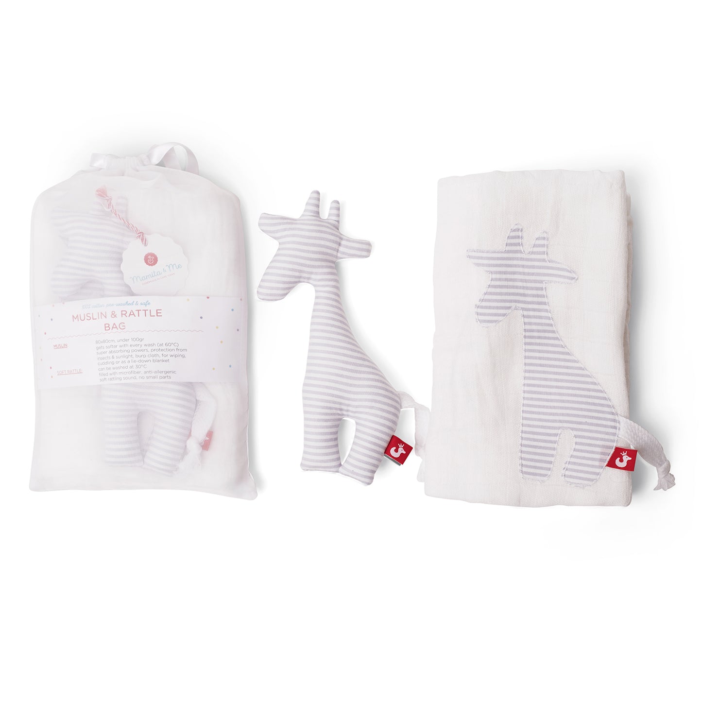 Muslin & Rattle - Giraffe